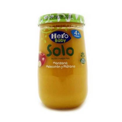 Hero Nur Öko-apfel, Pfirsich Und Banane 190g