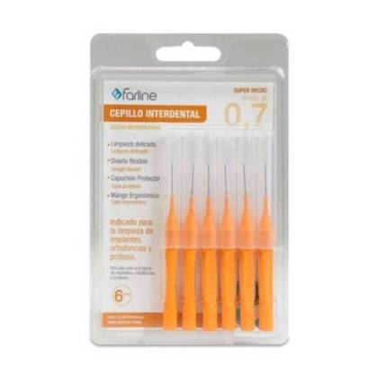 Cepillo Interdental Farline Super Micro 0,7 Mm 6 Unidades