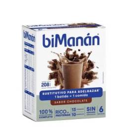 Bimanan Beslim Batido Sabor Chocolate 6 Sobres