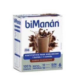 Bimanan Beslim Batidos Sabor Chocolate 6 Saquetas