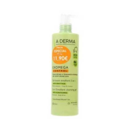 A-derma Exomega Geschmeidigmachendes Waschgel 2im1 500 Ml