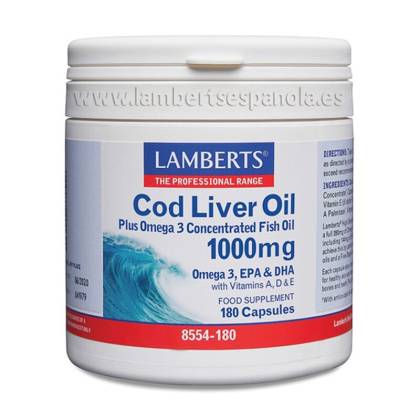 Aceite De Higado De Bacalao 1000mg 180 Caps Lamberts