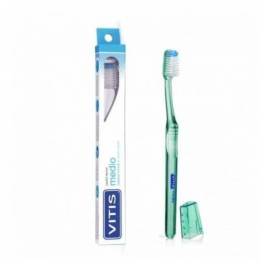Escova de dentes média Vitis para adultos
