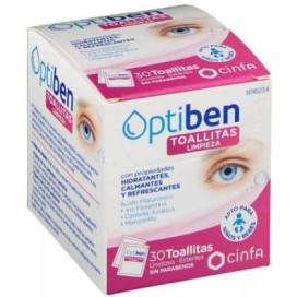 Optiben Toalhetes para Limpeza de Olhos 30 Unidades