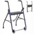 Ortoval Andador Plegable Asiento 2 Ruedas Azul Ref2106