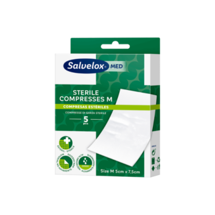 Salvelox Med Sterile Compresses Talla M 5 X 7.5 Cm 5 Apositos