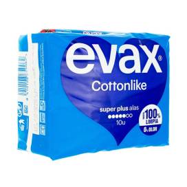 Evax Asas Cottonlike Super Plus 10 Unidades