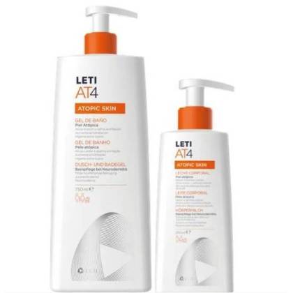 Leti At4 Gel De Baño 750ml + Leche Corporal 250 ml Promo