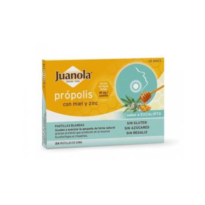 Juanola Propolis Miel Y Zinc 24 Pastillas De Gom