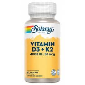 Vitamin D3 & K2 Mk7 60 Capsules Solaray