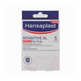 Hansaplast Sensitive Xl Curativo Estéril 7 Cm X 6 Cm 5 Unidades
