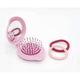 Beter Folding Brush with Mirror and Hair Ties Ref 03297