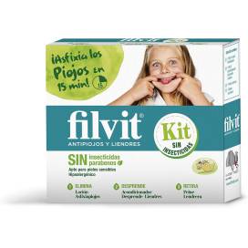 Filvit Kit Sem Insecticidas Loção Asfixia Piolhos 125 ml X 2 Unidades