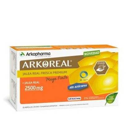 Arkoreal Gelée Royale Mega Forte 2500mg Zuckerfrei 20 Ampullen