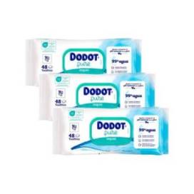 Dodot Aqua Pure Baby Wipes 3 Packs 48 Units Plastic Free Promotional Pack