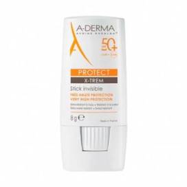 A-derma Protect X-trem Stick Invisible Spf 50+ Sehr hoher Schutz 1 Behälter 8 g