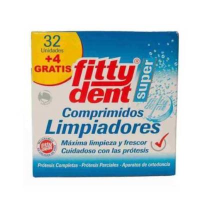 Fittydent Limpiador 32 Tabletas 4 Grat