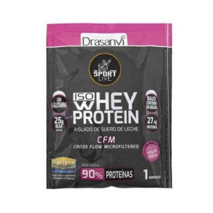 Drasanvi Isolado de Proteína Whey em Dose Única Sabor Iogurte Morango 30g