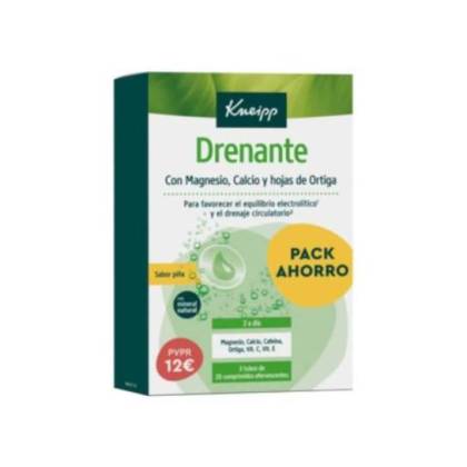 Kneipp Drainage 3 Tuben 20 Brausetabletten Ananas-Geschmackspaket Aktion