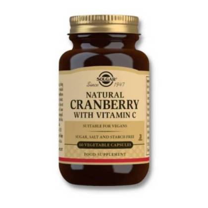 Solgar Cranberry Com Vitamina C 60 Cápsulas Vegetais