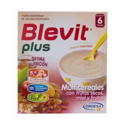 Blevit Plus Honey Nuts and Multigrain Fruits 1 Container 600 g