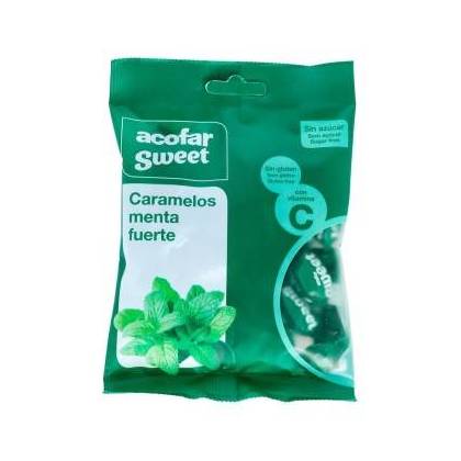 Acofarsweet Caramelos Sin Azucar 1 Bolsa 60 g Sabor Menta Fuerte