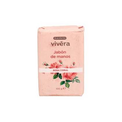 Acofarma Vivera Hand Soap Bar 1 Container 100 g Coral Pink Scent