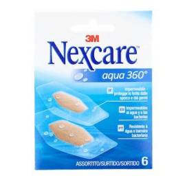 3m Nexcare Aqua 360º Adhesive Dressing Assortment 6 Dressings