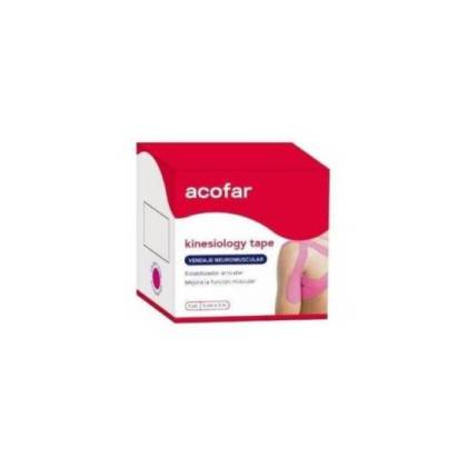 Acofar Kinesiology Tape Bandage 1 Unit 5 MX 5 Cm Color Fuchsia