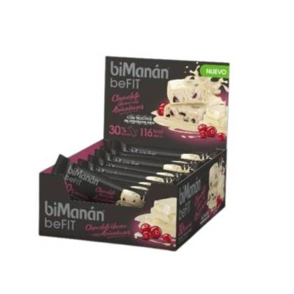 Bimanan Befit Barritas 20 Barritas 35 g Sabor Chocolate Blanco Con Arandanos