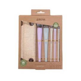 Beter Estuche Manta Con 5 Brochas Natural Fiber Ref 14301