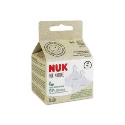 Nuk Nature Sense Silikon Sauger Mittlere Größe 0-6m 2 Einheiten