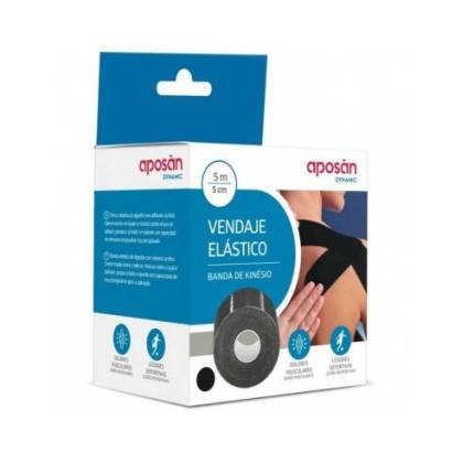 Aposan Dynamic Vendaje Elastico 1 Unidad 5 M X 5 Cm Color Negro