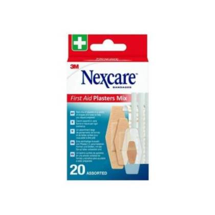 3m Nexcare Emplastros de Primeiros Socorros Misturam 20 Emplastros