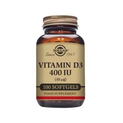 Solgar Vitamina D3 400 Ui 10 Mcg 100 Caps Blanda