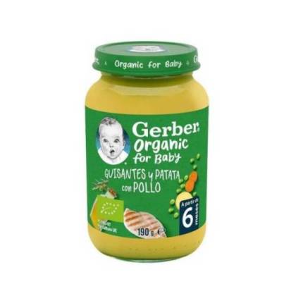 Gerber Organic Guisantes Patatas Pollo 190 g