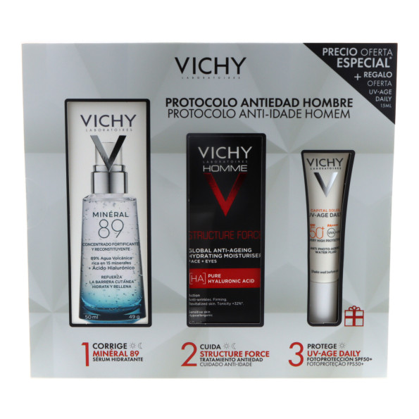 Vichy Mineral 89 Serum 50ml + Homme Structure Fo