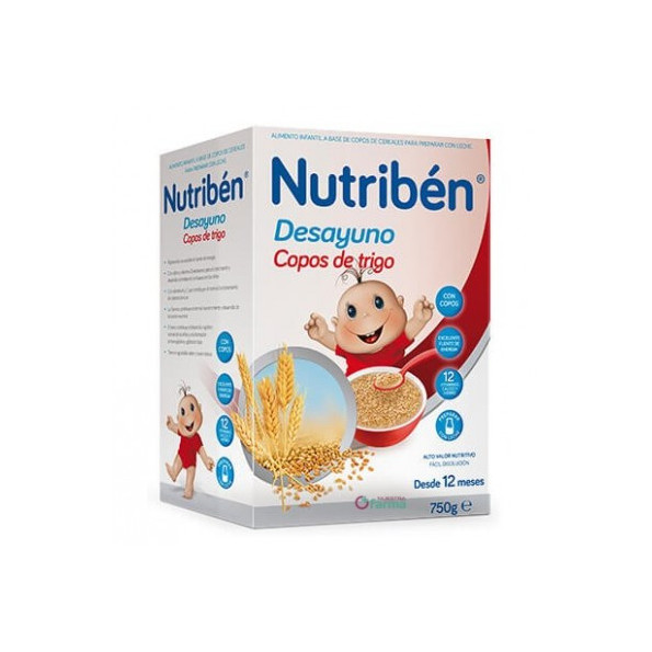 Nutriben Desayuno Copos Trigo 12m 750 g