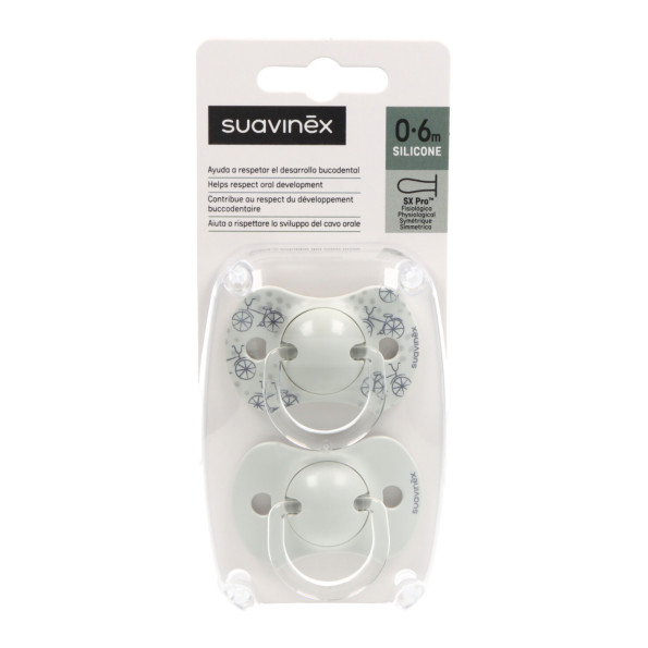 Suavinex Chupete Fisiologico Sx Pro Silicona 0-6m X2