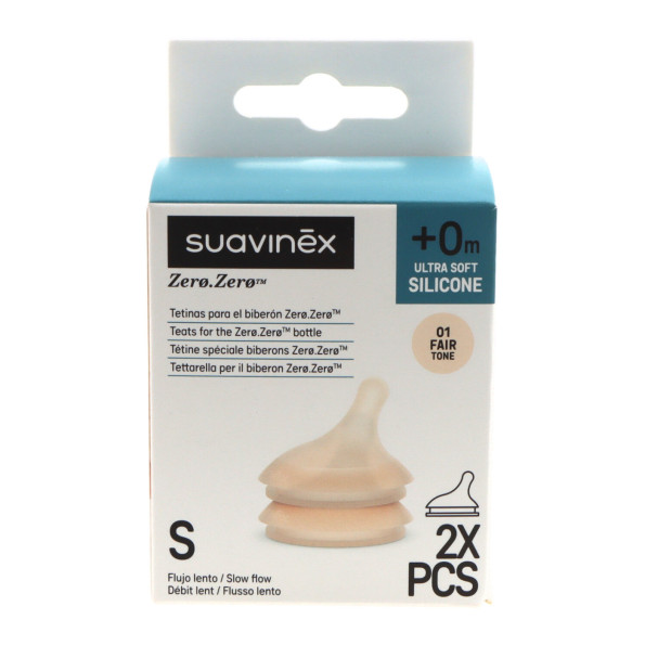 Tetina de silicone ultramacia de fluxo lento Zero Zero +0m Suavinex X2