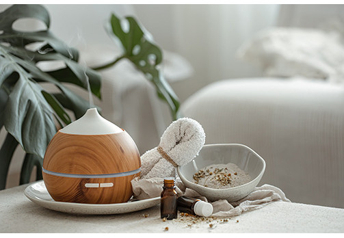 Aromatherapy: Essential oils to reduce stress.